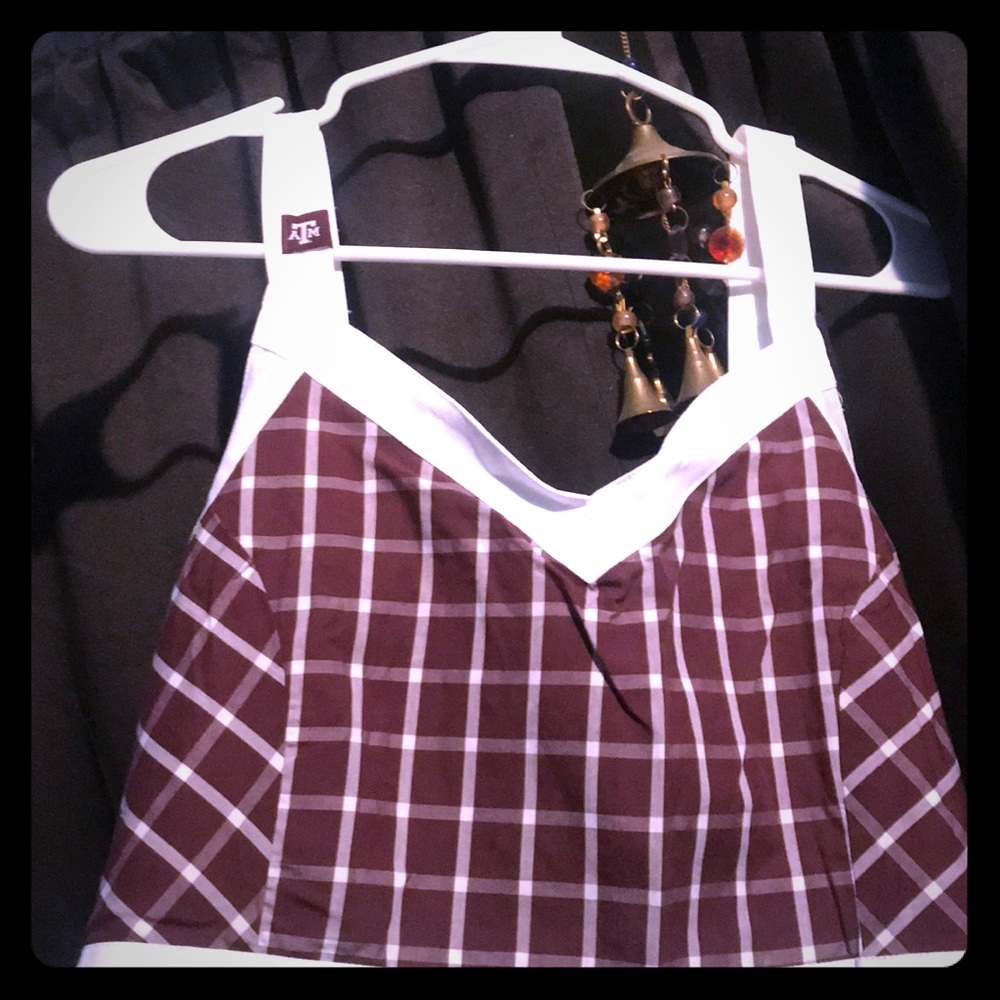 Maroon and White Columbia Texas A&M Dress.